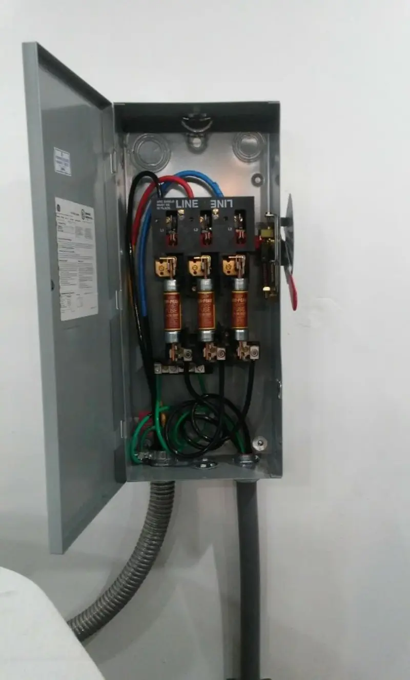Three-phase disconnect switch installed for Electrical Wiring & Rewiring in Sharon Hill